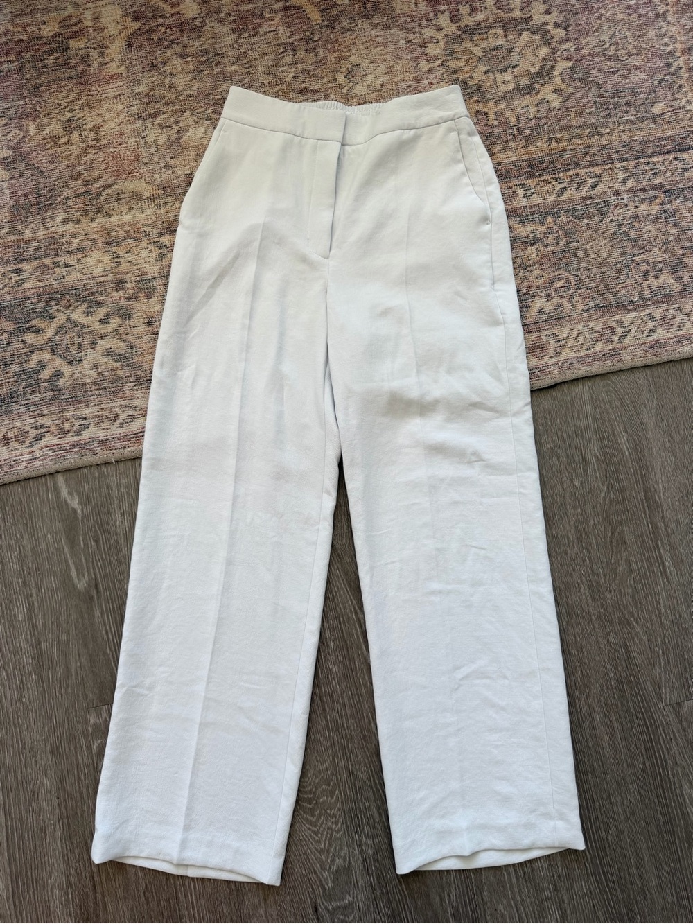 Aritzia Wilfred Alanya Pant Light Birch High Rise Wide Leg Size 6